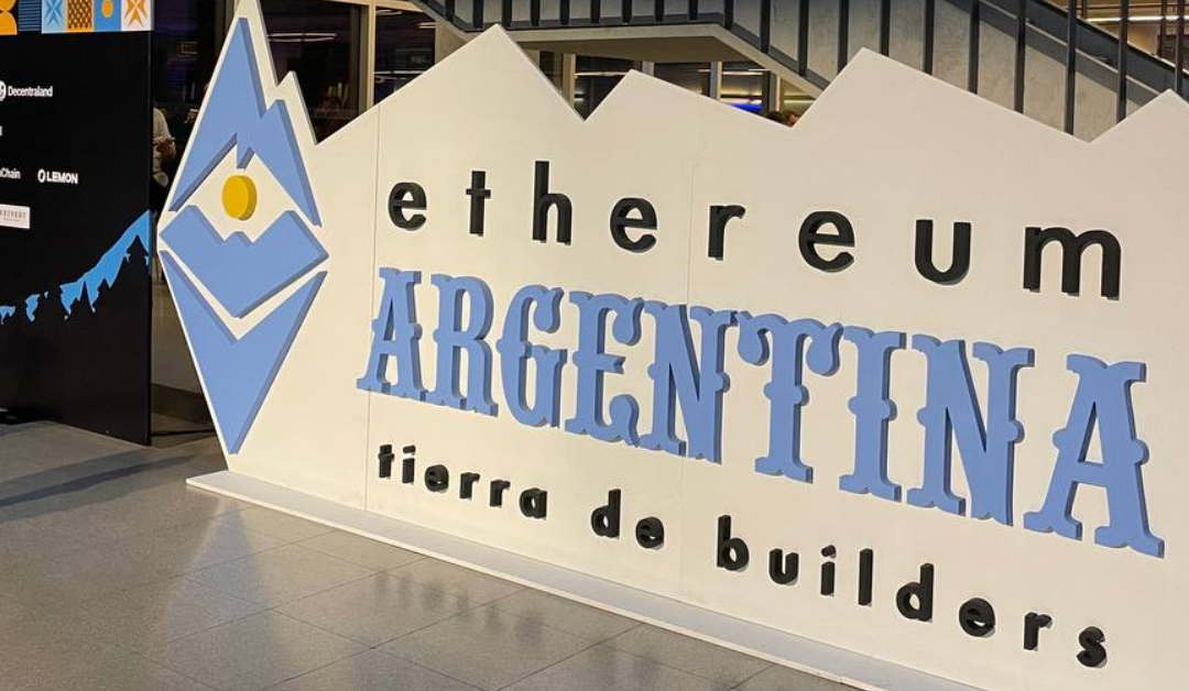 Corporeo con el nombre de Ethereum Argentina y su tagline Tierra de Builders